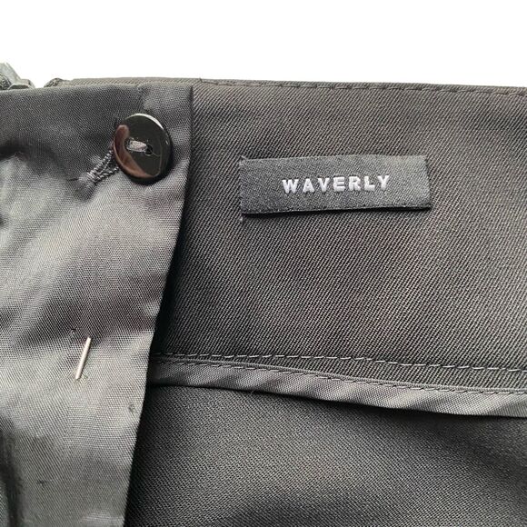 Lafayette 148 Dress Pants 8 Black Mid Rise Straight Leg Wool Career Classic - Picture 6 of 8